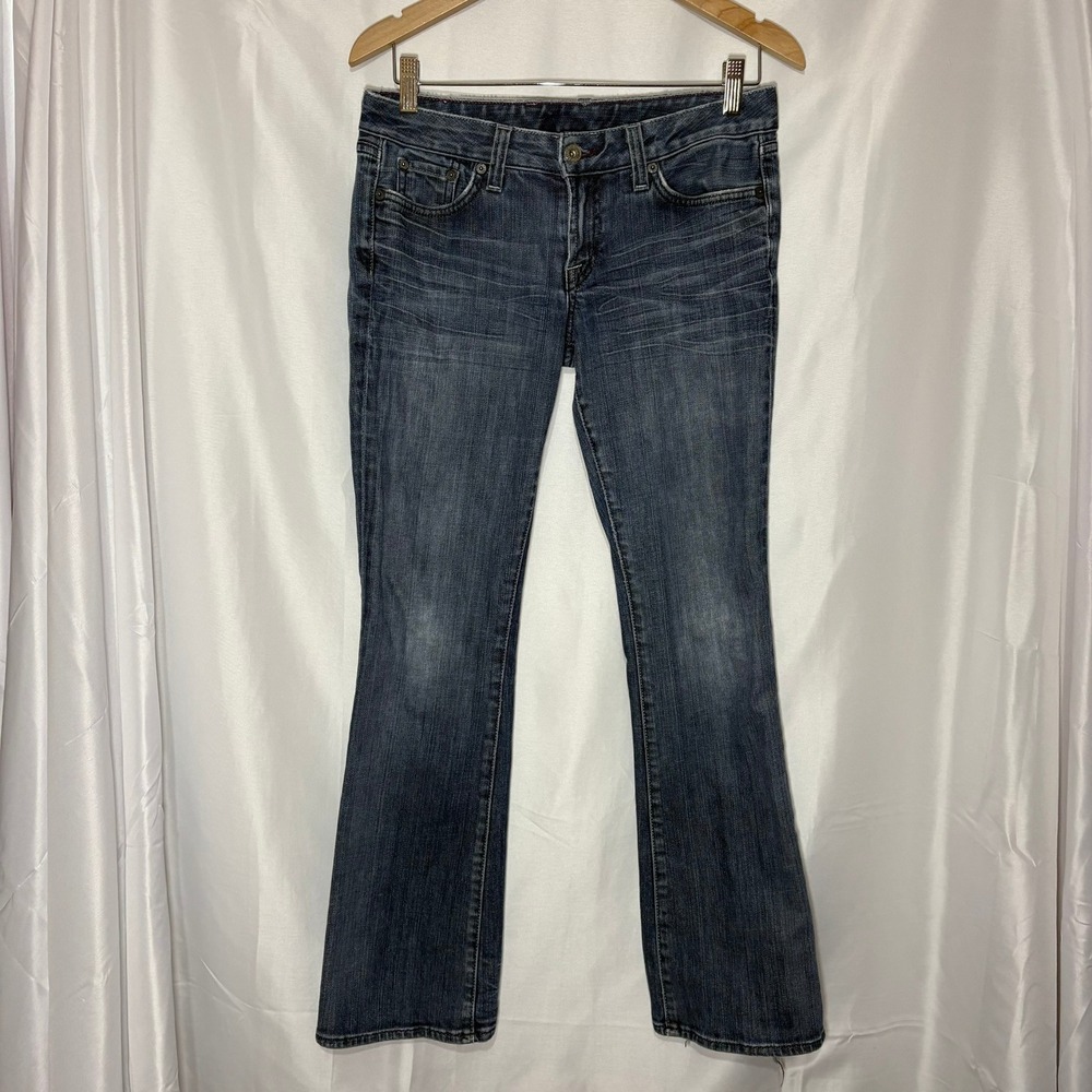 Lucky Brand Lola Boot Jean Womens 6/28 Short Inseam Blue Denim Bootcut USA